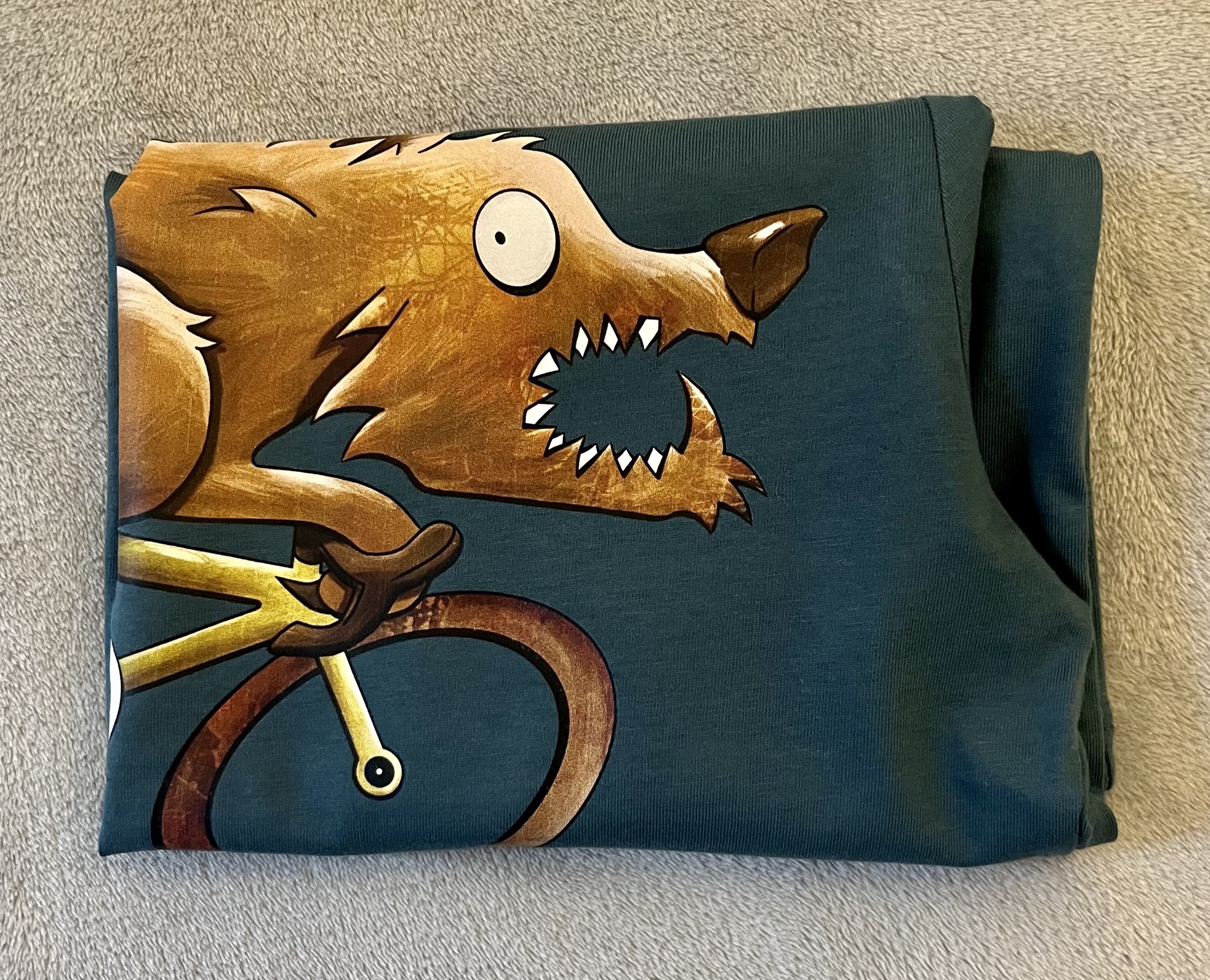 Panic folded t-shirt mockup